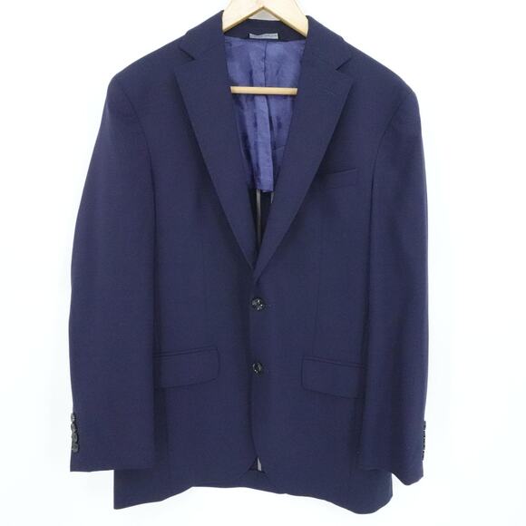 Ted Baker Blazer Mens 38 Regular Blue Wool Made in Italy Karl SPJ Jacket Suit - Picture 2 of 16